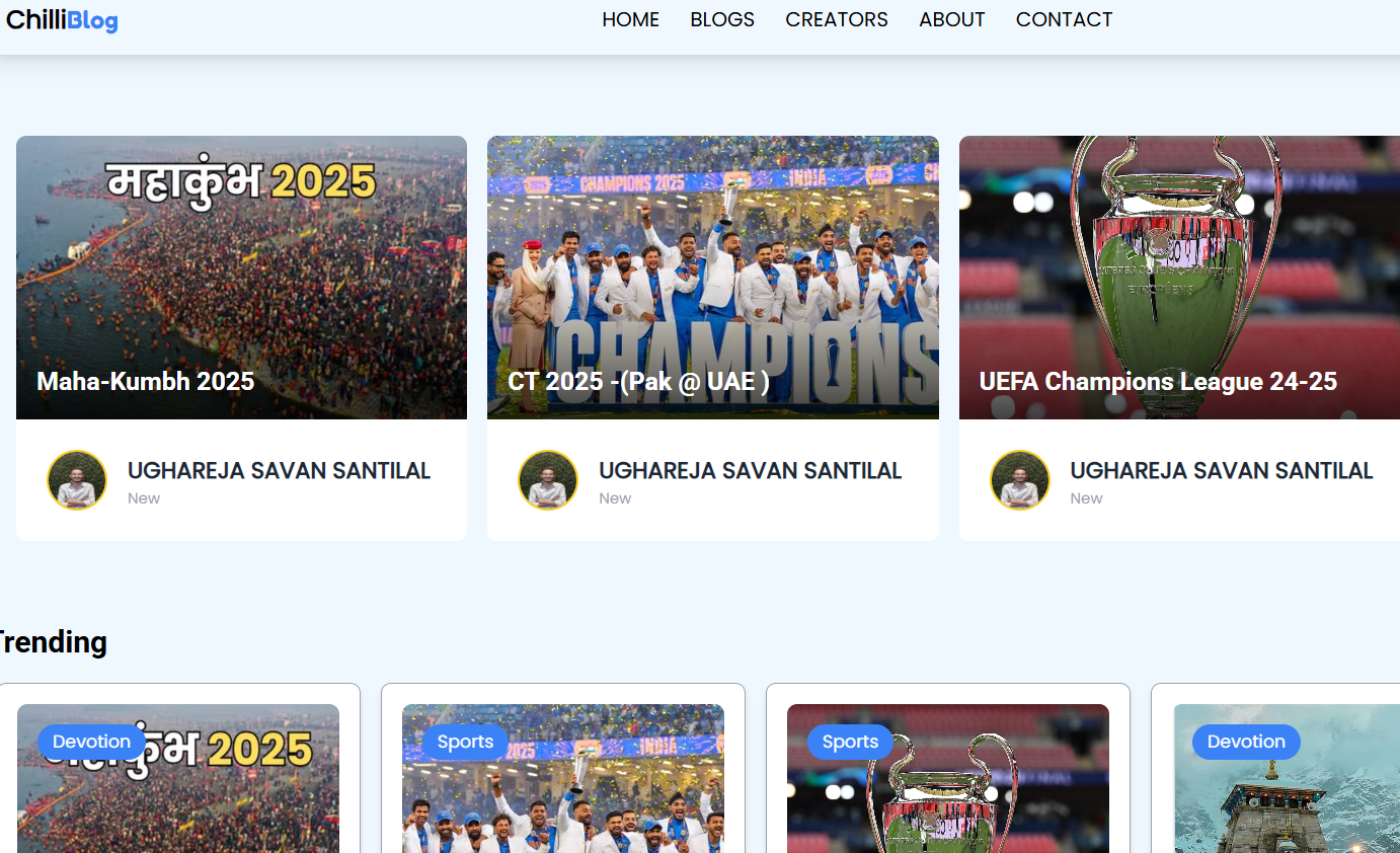 Blogging Website